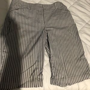 White and grey striped Shorts